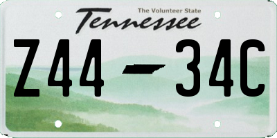 TN license plate Z4434C