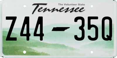 TN license plate Z4435Q