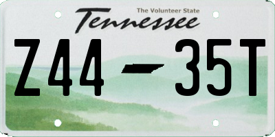 TN license plate Z4435T