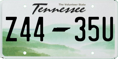 TN license plate Z4435U