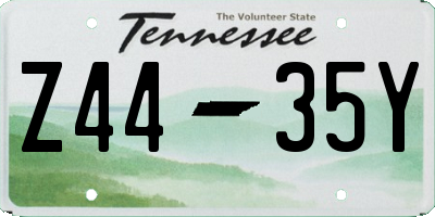 TN license plate Z4435Y