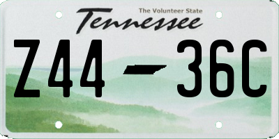 TN license plate Z4436C