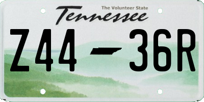 TN license plate Z4436R