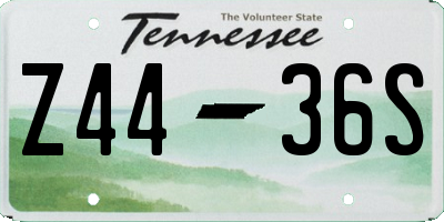 TN license plate Z4436S