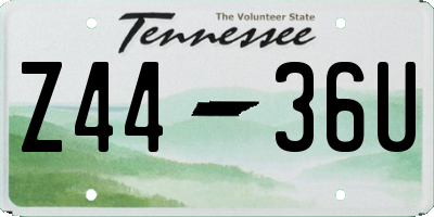 TN license plate Z4436U