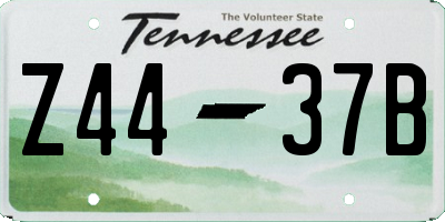 TN license plate Z4437B
