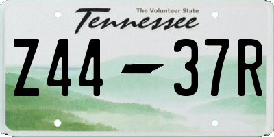TN license plate Z4437R