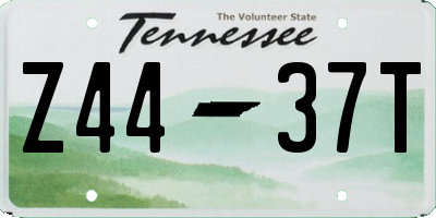 TN license plate Z4437T