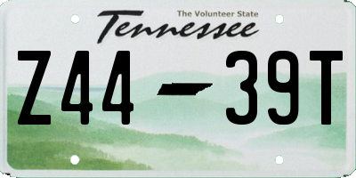 TN license plate Z4439T
