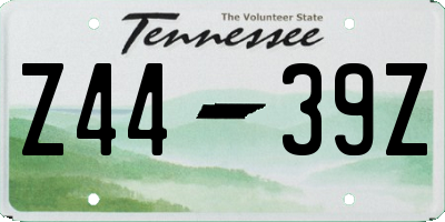 TN license plate Z4439Z