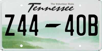 TN license plate Z4440B