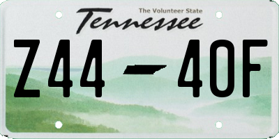 TN license plate Z4440F
