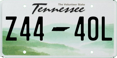 TN license plate Z4440L