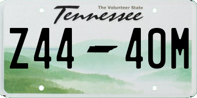 TN license plate Z4440M