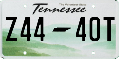 TN license plate Z4440T