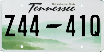 TN license plate Z4441Q