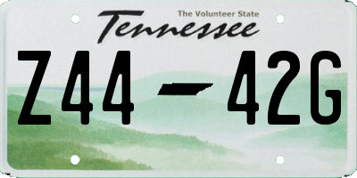 TN license plate Z4442G
