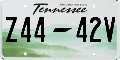 TN license plate Z4442V