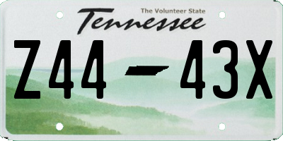 TN license plate Z4443X