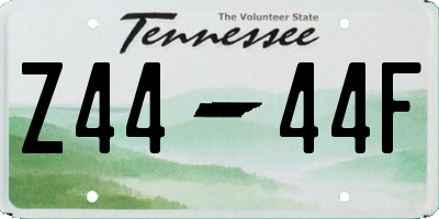 TN license plate Z4444F