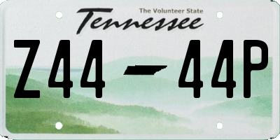 TN license plate Z4444P