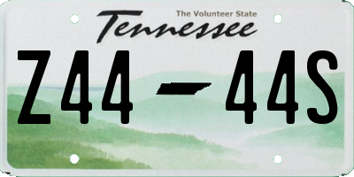 TN license plate Z4444S