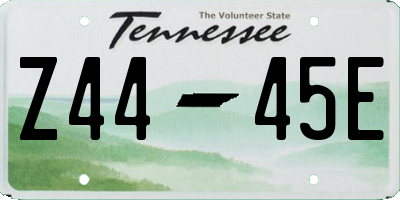 TN license plate Z4445E