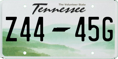 TN license plate Z4445G