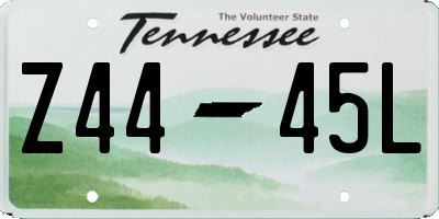 TN license plate Z4445L