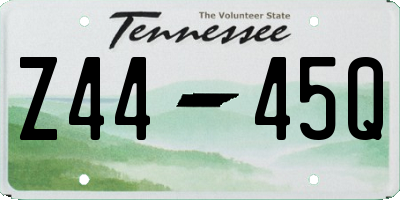 TN license plate Z4445Q