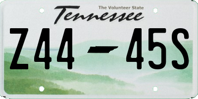 TN license plate Z4445S