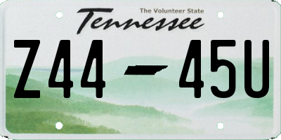 TN license plate Z4445U