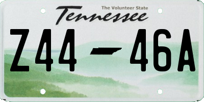 TN license plate Z4446A