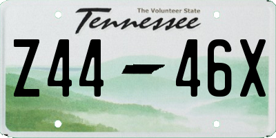 TN license plate Z4446X