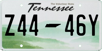 TN license plate Z4446Y