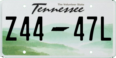 TN license plate Z4447L