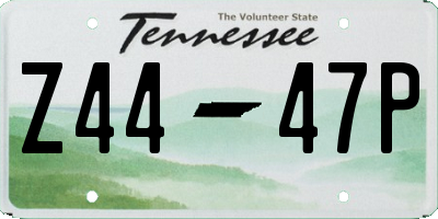 TN license plate Z4447P