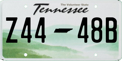 TN license plate Z4448B