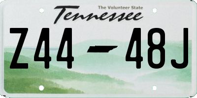 TN license plate Z4448J