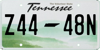 TN license plate Z4448N