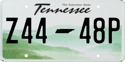 TN license plate Z4448P