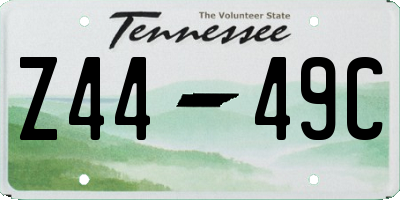 TN license plate Z4449C