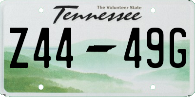 TN license plate Z4449G