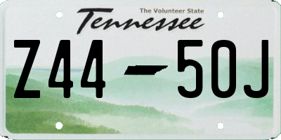TN license plate Z4450J