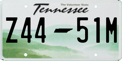 TN license plate Z4451M