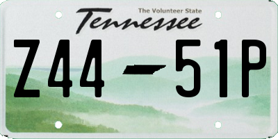 TN license plate Z4451P