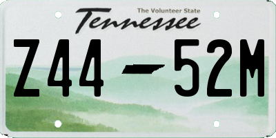 TN license plate Z4452M