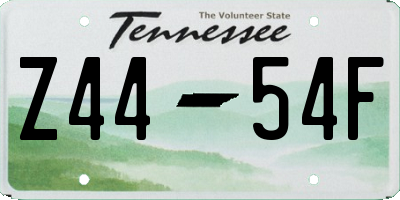 TN license plate Z4454F
