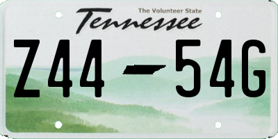 TN license plate Z4454G