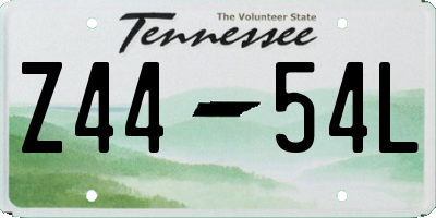 TN license plate Z4454L